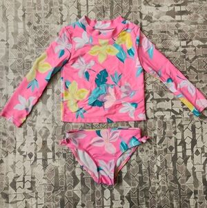 Carter's 2 Piece Pink Tropical 3T Rashguard